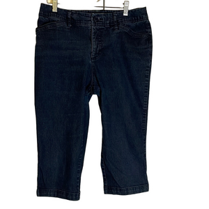 ST. JOHN’S BAY Cropped Denim Jeans, Women’s Size 8, Blue